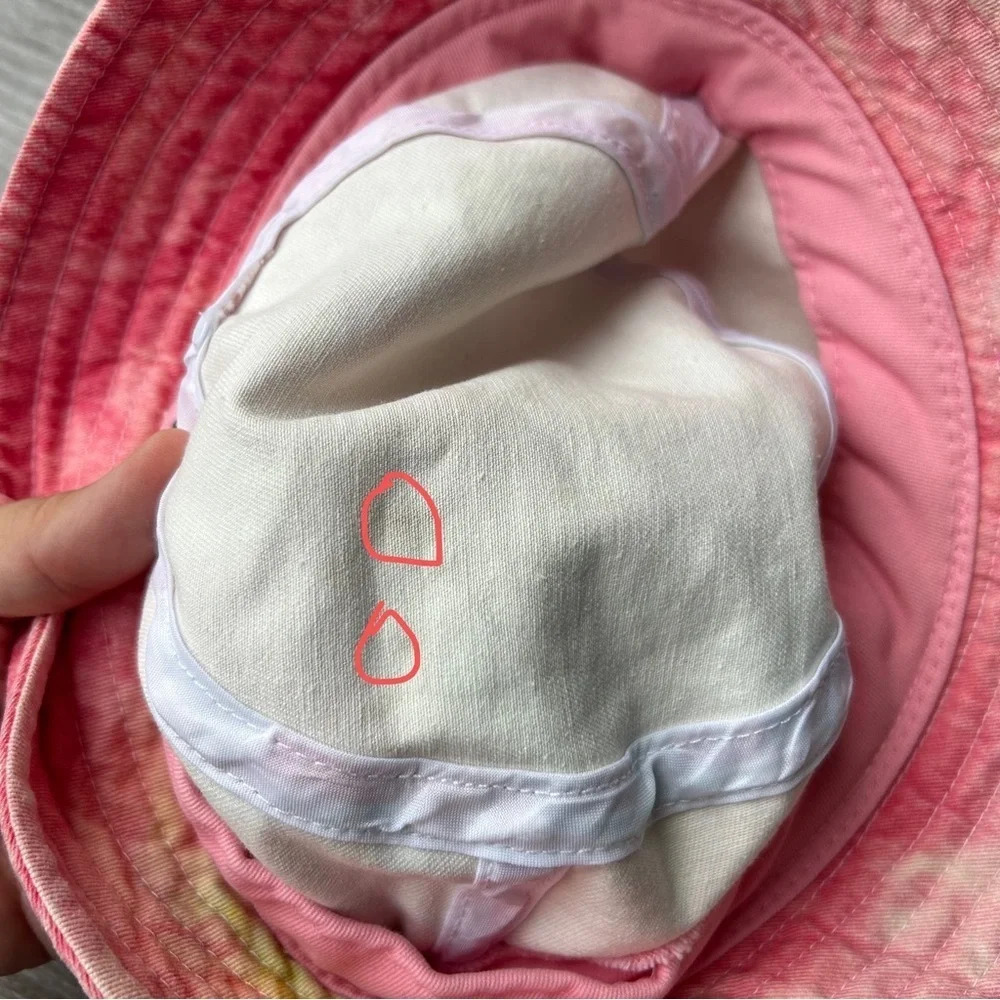 By Samii  Ryan Blue Pink Yellow Tie Dye Bucket Hat - Picture 14 of 14